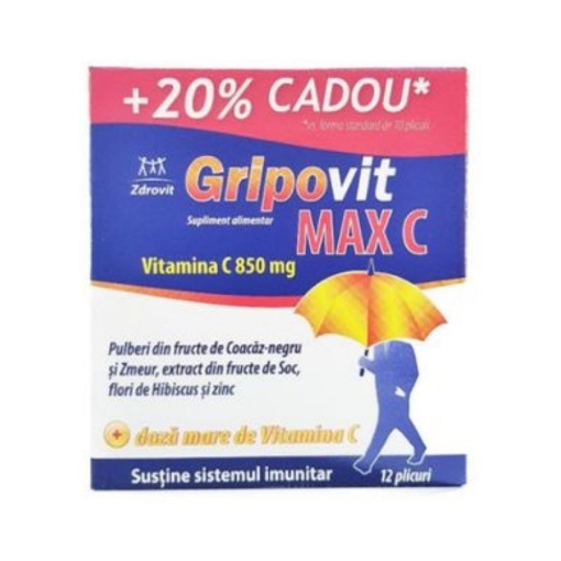 Zdrovit Gripovit Max C - 10 plicuri (+ 20% extra)