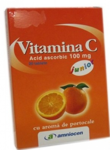 amniocen vitamina c 100mg portocale x 20 tablete