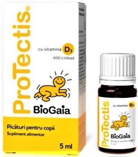 Poza cu ProTectis probiotice cu vitamina D3 400UI/doza - 5ml Biogaia