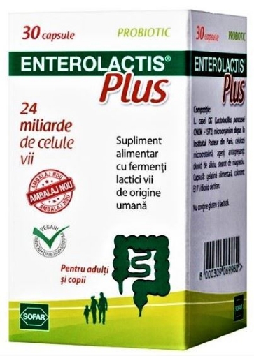 Poza cu Enterolactis Plus - 30 capsule Sofar