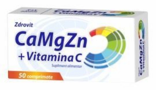 Poza cu Zdrovit CaMgZn + vitamina C - 50 comprimate 