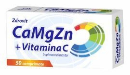 Zdrovit CaMgZn + vitamina C - 50 comprimate