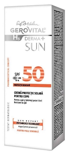 Poza cu Gerovital H3 Derma+ SUN Crema Protectie Solara Pentru Copii SPF50+ - 100ml