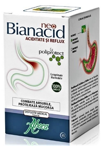 Poza cu Aboca NeoBianacid acid si reflux - 45 comprimate masticabile