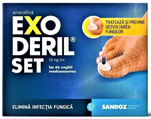 Exoderil Set lac de unghii medicamentos, ml, Sandoz : Farmacia Tei online