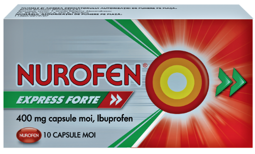 Poza cu Nurofen Express Forte 400mg - 10 capsule moi