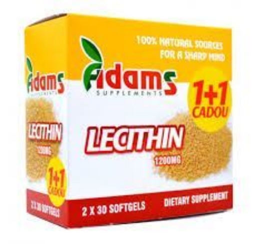 Adams Vision Lecitina 1200mg- 30 cps (pachet promo1+1 )