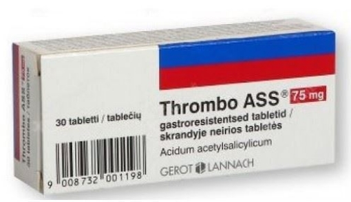 Poza cu Thrombo ASS 75mg - 30 comprimate gastrorezistente 