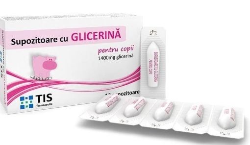 Tis Supozitoare cu glicerina pentru copii - 10 bucati Tis Farmaceutic