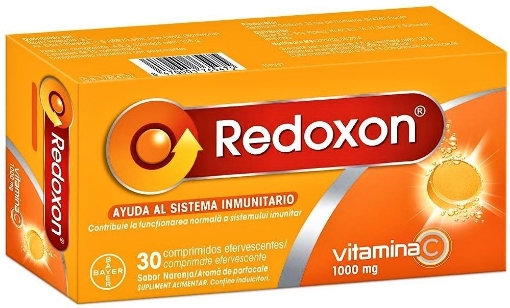 Poza cu Redoxon Vitamina C 1000mg portocala - 30 comprimate efervescente - sprijin imunitar