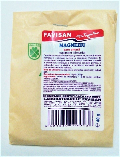 Poza cu Favisan sare amara - magneziu - 40 grame