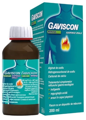 Poza cu Gaviscon cu aroma de mentol suspensie orala - 200ml