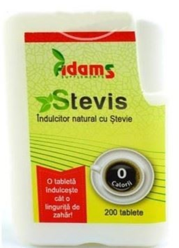 Poza cu Adams Vision Stevis indulcitor cu stevie - 200 tablete