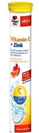 Poza cu Doppelherz Aktiv Vitamina C+Zinc - 15 tablete efervescente
