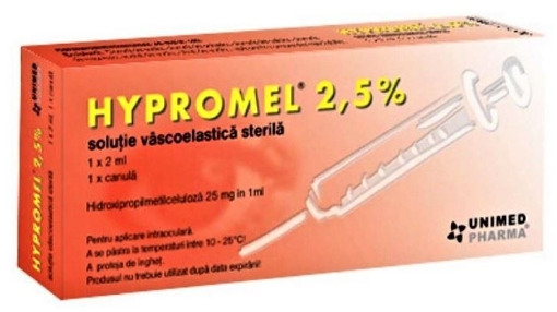 Hypromel 2.5% solutie oftalmica - 2ml Unimed Pharma