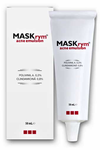 Poza cu MaskRym emulsie tratament pentru acneea inflamatorie si foliculita - 50ml