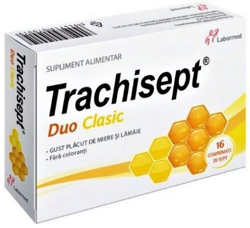 Trachisept DUO Clasic - 16 comprimate de supt Labormed