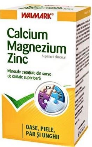 Poza cu Walmark Calcium, magnezium si zinc - 30 tablete
