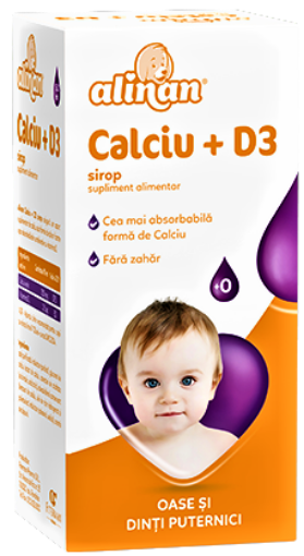 Alinan Calciu + D3 sirop - 150ml Fiterman Pharma