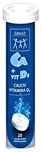 Poza cu Zdrovit Calciu + vitamina D3 - 20 comprimate efervescente