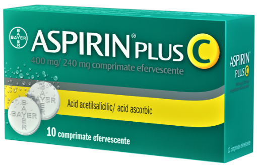 Poza cu Aspirin Plus C 400mg/240mg - 10 comprimate efervescente