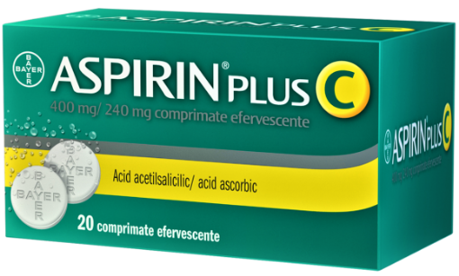 Poza cu Aspirin Plus C 400mg/240mg - 20 comprimate efervescente