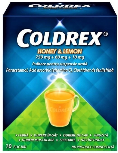 Poza cu Coldrex Honey & Lemon - 10 plicuri