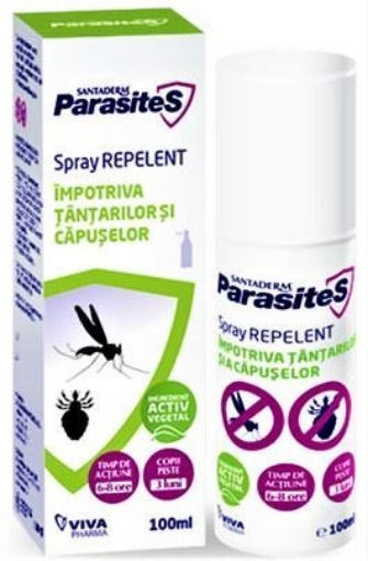 Santaderm ParasiteS spray repelent impotriva tantarilor si capuselor - 100ml Vitalia K