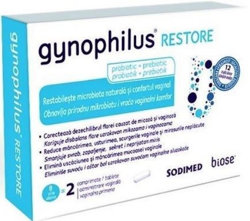 Gynophilus Restore - 2 comprimate vaginale