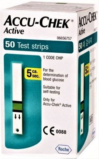 Poza cu Teste pentru masurarea glicemiei Accu-chek Active - 50 bucati
