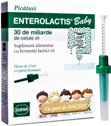 Poza cu Enterolactis Baby solutie orala - 10ml Sofar