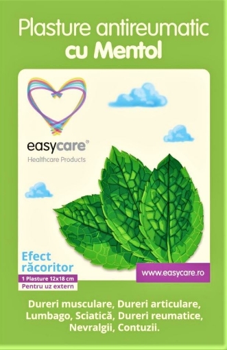 easycare plasture antireumatic cu mentol 12/18cm