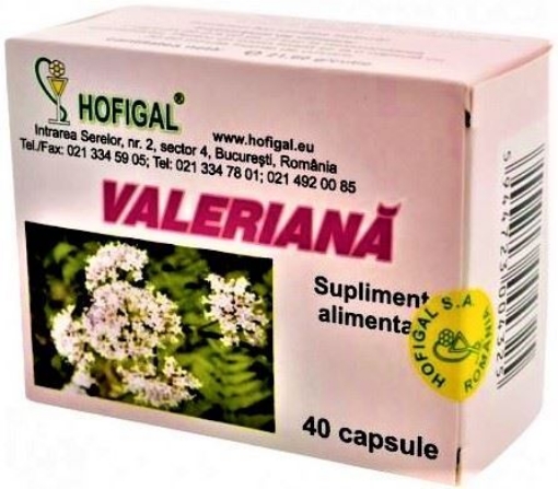 Poza cu Hofigal Valeriana - 40 capsule