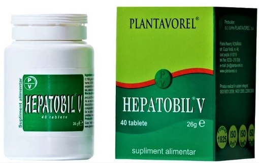 Poza cu Plantavorel Hepatobil V - 40 tablete