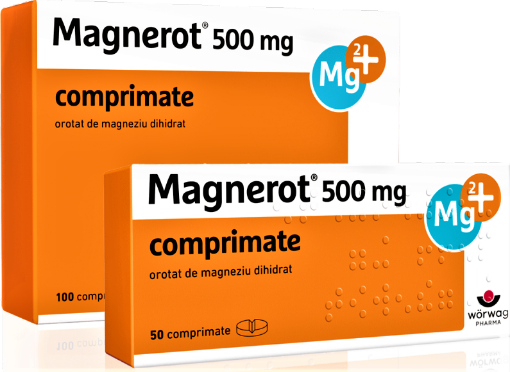Poza cu Magnerot 500mg - 100 comprimate Worwag Pharma