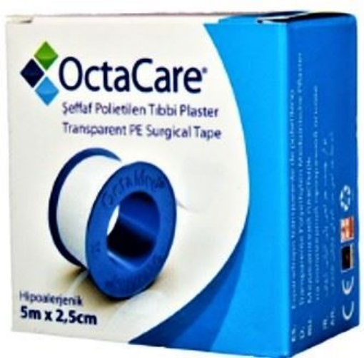 Poza cu OctaCare banda adeziva pe suport de plastic 5m/2.5cm - 1 rola