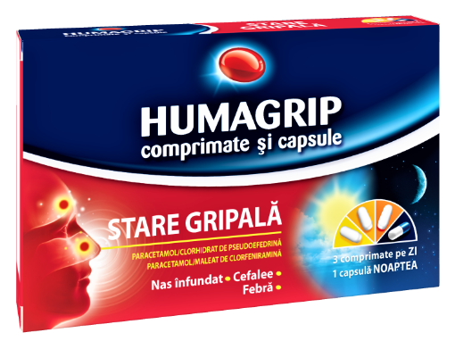 Poza cu Humagrip - 12 comprimate + 4 capsule