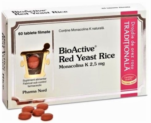 Poza cu Pharma Nord BioActive Red Yeast Rice (Drojdie de orez rosu) - 60 tablete