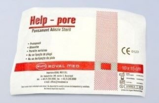 Poza cu Pansament adeziv steril 10cm/15cm - 1 bucata Help/Roval Med 