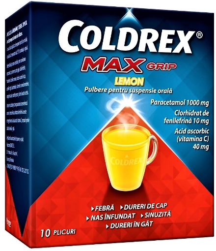 Poza cu Coldrex Maxgrip Lemon - 10 plicuri