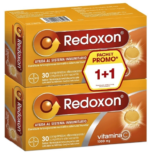 Poza cu Redoxon vitamina C 1000mg portocala - 30 comprimate efervescente (Promo 1+1)