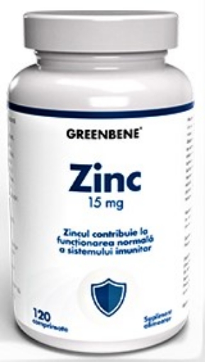 Poza cu Greenbene Zinc 15mg - 120 comprimate