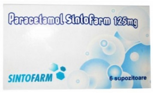 Poza cu Paracetamol 125mg - 6 supozitoare Sintofarm