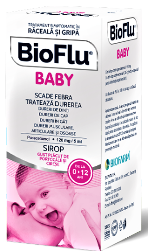 Poza cu BioFlu Baby sirop pentru copii 120mg/5ml - 100ml