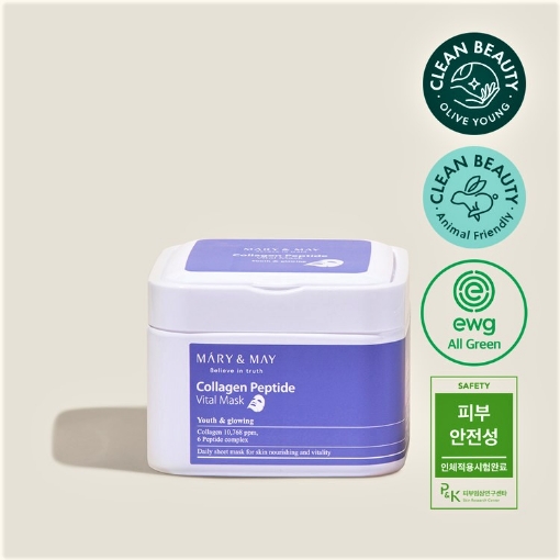 Mary and May Collagen Peptide Vital mask (masca tip servetel) - 30 bucati (400ml)