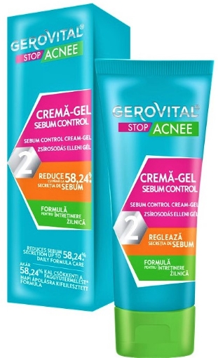 Poza cu gerovital plant stop acnee crema-gel sebum control 50ml 4570