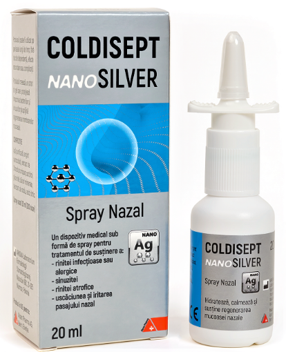 Poza cu Coldisept Nanosilver spray nazal - 20ml Arkona