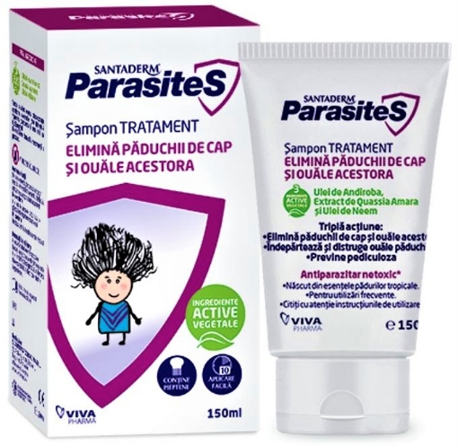 SantaDerm ParasiteS Sampon tratament pentru paduchilor - 150ml Vitalia K