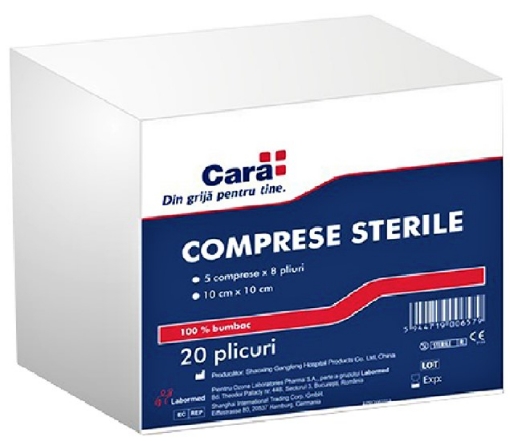 cara comprese sterile pliate