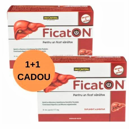 FicatON - 30 capsule Only Natural (pachet promo 1+1)